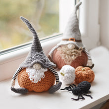 Load image into Gallery viewer, Fall Crochet Pattern for Three Harvest Pumpkins - Firefly Crochet