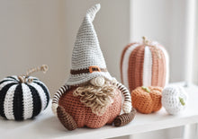 Load image into Gallery viewer, Fall Crochet Pattern for Three Harvest Pumpkins - Firefly Crochet