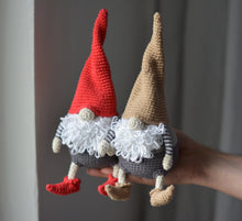 Load image into Gallery viewer, Holiday Gnome Crochet Pattern, 7 Inch Christmas Gnomes - Firefly Crochet
