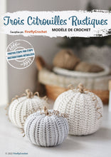Load image into Gallery viewer, Herbst Häkelanleitung – 3 Kürbisse in verschiedenen Größen, Deko für Herbst und Erntedank - Firefly Crochet
