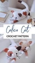 Load image into Gallery viewer, Crochet Calico Cat Pattern, Crochet Spotted Kitten Tutorial PDF - Firefly Crochet