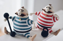 Load image into Gallery viewer, Amigurumi Doll Crochet Pattern for Two Strongmen - Firefly Crochet