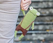 Load image into Gallery viewer, Patrón de ganchillo, Fred la Rana, ESPANOL - Firefly Crochet