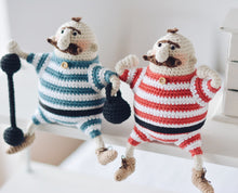 Load image into Gallery viewer, Amigurumi Doll Crochet Pattern for Two Strongmen - Firefly Crochet