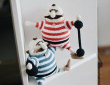 Load image into Gallery viewer, Amigurumi Doll Crochet Pattern for Two Strongmen - Firefly Crochet