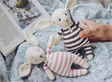 Load image into Gallery viewer, Two Crochet Rabbits Amigurumi Pattern - Firefly Crochet