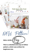 Load image into Gallery viewer, Patrón de ganchillo Gnomos de Pascua, ESPANOL - Firefly Crochet