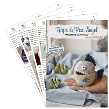 Load image into Gallery viewer, Patrón de ganchillo, Rape & Pez Ángel, ESPANOL - Firefly Crochet