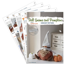 Load image into Gallery viewer, Fall Gnome with Pumpkins Crochet Pattern, PDF - Firefly Crochet
