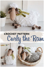 Load image into Gallery viewer, Ram Crochet Pattern, Amigurumi Sheep Tutorial PDF - Firefly Crochet