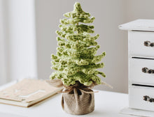 Load image into Gallery viewer, Farmhouse Christmas Tree crochet pattern for table decor - Firefly Crochet