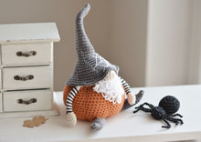 Load image into Gallery viewer, Halloween Pumpkin Gnome &amp; Spider Crochet Pattern PDF - Firefly Crochet
