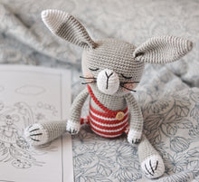 Load image into Gallery viewer, Crochet Rabbit Doll Pattern, Easy PDF Crochet Pattern for Sleepy Rabbit Amigurumi - Firefly Crochet