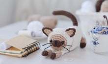 Load image into Gallery viewer, Amigurumi Siamese Cat Crochet Pattern - Firefly Crochet