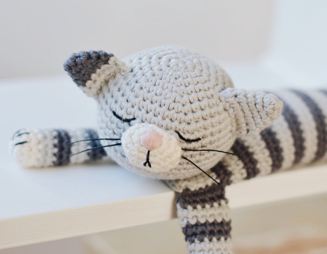 Sleeping Cat Stuffed Animal Sewing Pattern