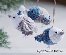 Load image into Gallery viewer, Crochet Pattern Christmas Birds, Decoration for Christmas Tree - Firefly Crochet