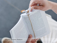 Load image into Gallery viewer, Bookmark rabbit crochet pattern PDF great idea for using up scrap yarn - Firefly Crochet