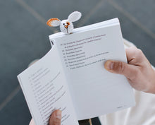 Load image into Gallery viewer, Bookmark rabbit crochet pattern PDF great idea for using up scrap yarn - Firefly Crochet