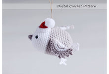 Load image into Gallery viewer, Crochet Pattern for Three Christmas Bird Ornaments, Crochet Mobile for Baby - Firefly Crochet