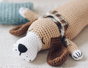 Easy Sleepy Dog Crochet Pattern, Puppy Amigurumi Dog Tutorial PDF - Firefly Crochet