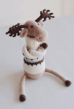 Load image into Gallery viewer, Мастер-класс - Лось Ричард в свитере, описание вязаной крючком игрушки - Firefly Crochet
