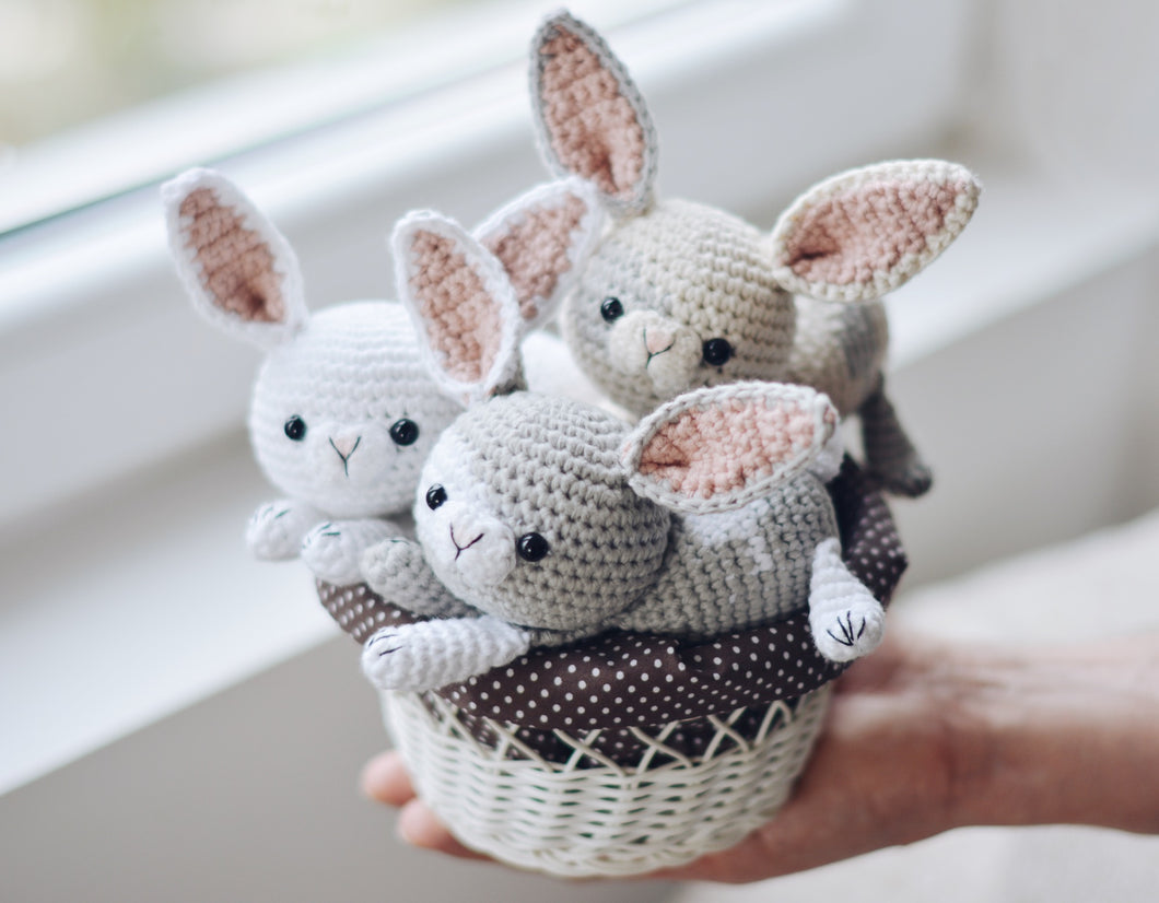 Мастер-класс - Кролики, описание вязаной крючком игрушки - Firefly Crochet