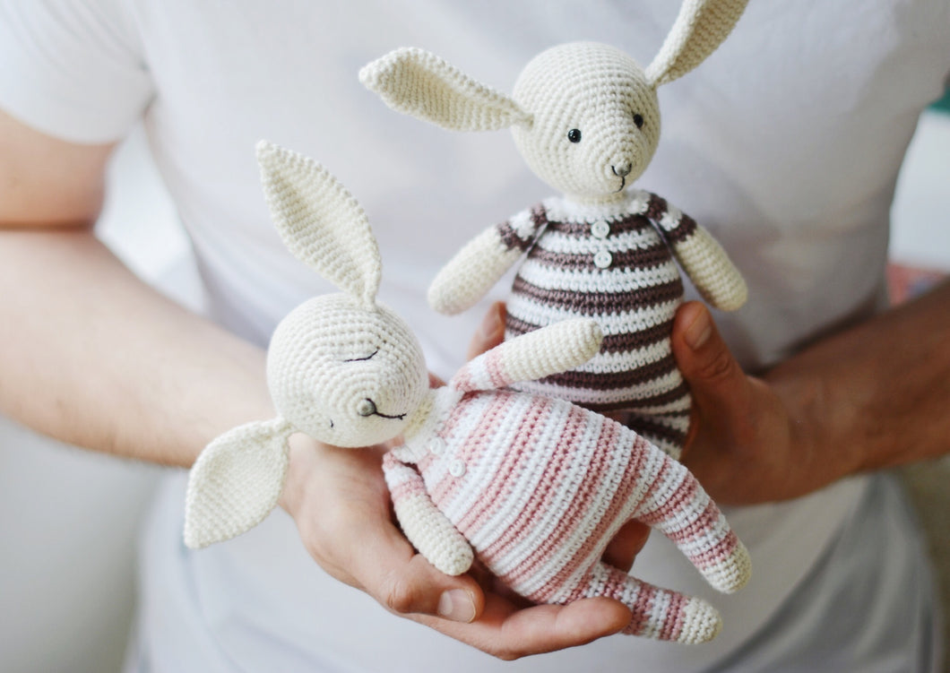 Two Crochet Rabbits Amigurumi Pattern - Firefly Crochet