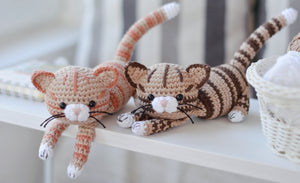 Мастер-класс - Полосатый котенок, описание вязаной крючком игрушки - Firefly Crochet