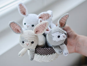 Easter Bunny Crochet Pattern, Rabbit Amigurumi PDF Tutorial - Firefly Crochet