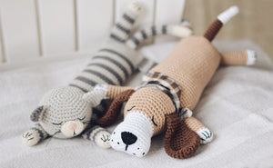 Мастер-класс - Спящий пёсик Бейли, описание вязаной крючком игрушки - Firefly Crochet