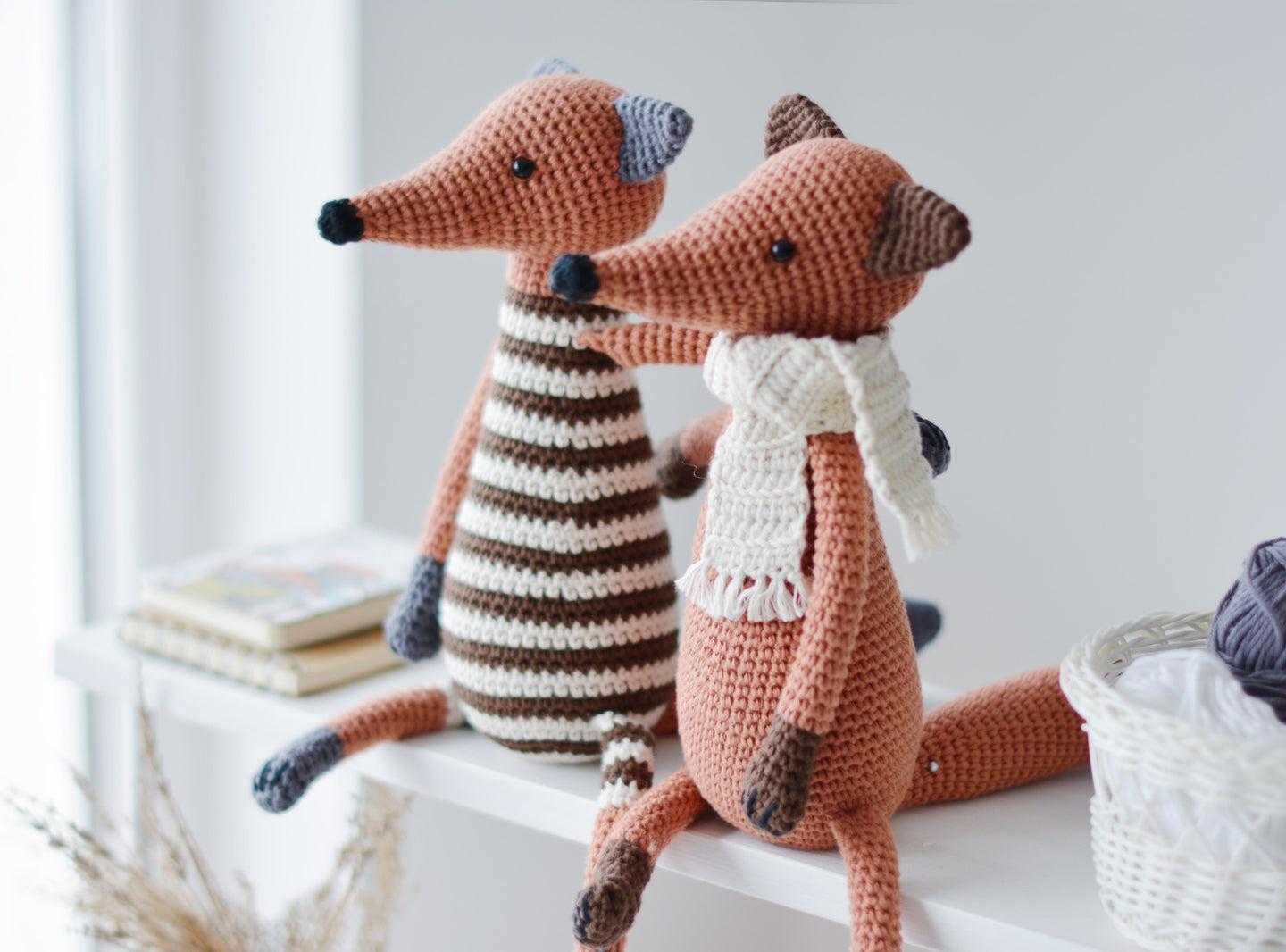Crochet Pattern for Two Foxes, Amigurumi Fox Tutorial PDF - Firefly Crochet