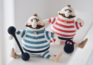 Amigurumi Doll Crochet Pattern for Two Strongmen - Firefly Crochet