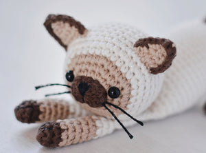 Amigurumi Siamese Cat Crochet Pattern - Firefly Crochet