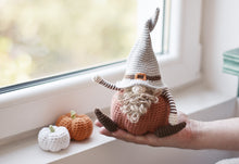 Load image into Gallery viewer, Patrón de ganchillo, Gnomo de otoño con Сalabazas, ESPANOL - Firefly Crochet

