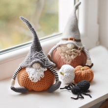 Load image into Gallery viewer, Fall Crochet Pattern for Three Harvest Pumpkins - Firefly Crochet

