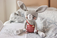 Load image into Gallery viewer, Crochet Rabbit Doll Pattern, Easy PDF Crochet Pattern for Sleepy Rabbit Amigurumi - Firefly Crochet
