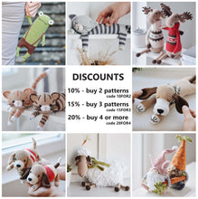 Load image into Gallery viewer, Мастер-класс -  Спящая собака Чарли, описание вязаной крючком игрушки - Firefly Crochet
