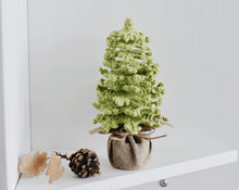 Load image into Gallery viewer, Farmhouse Christmas Tree crochet pattern for table decor - Firefly Crochet

