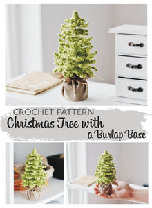 Farmhouse Christmas Tree crochet pattern for table decor - Firefly Crochet