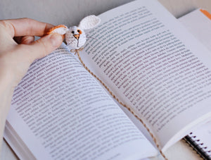 Bookmark rabbit crochet pattern PDF great idea for using up scrap yarn - Firefly Crochet