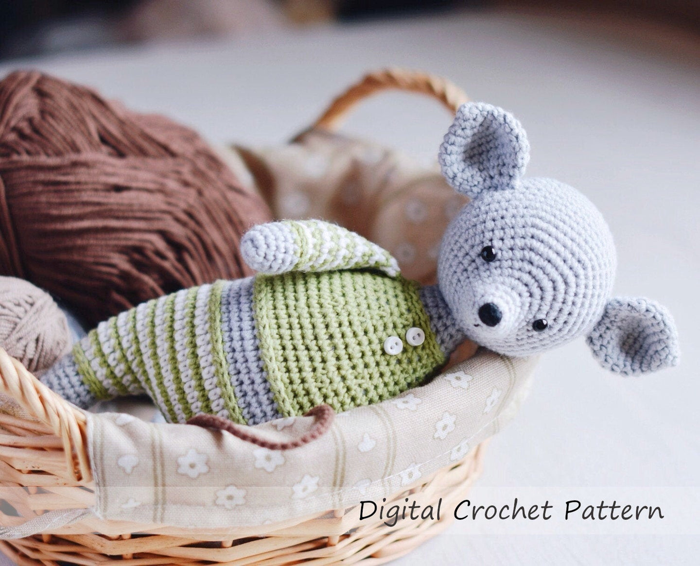 Crochet Pattern to make Mouse Stuffed Animal - Firefly Crochet